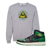 Golf Change 1s Crewneck Sweatshirt | All Seeing Eye, Ash