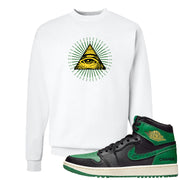 Golf Change 1s Crewneck Sweatshirt | All Seeing Eye, White