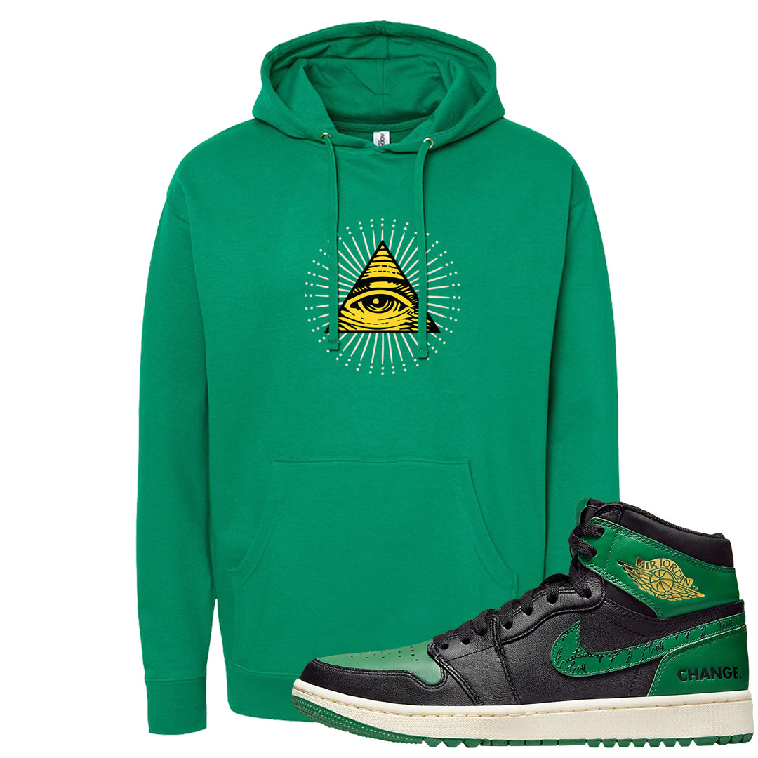 Golf Change 1s Hoodie | All Seeing Eye, Kelly