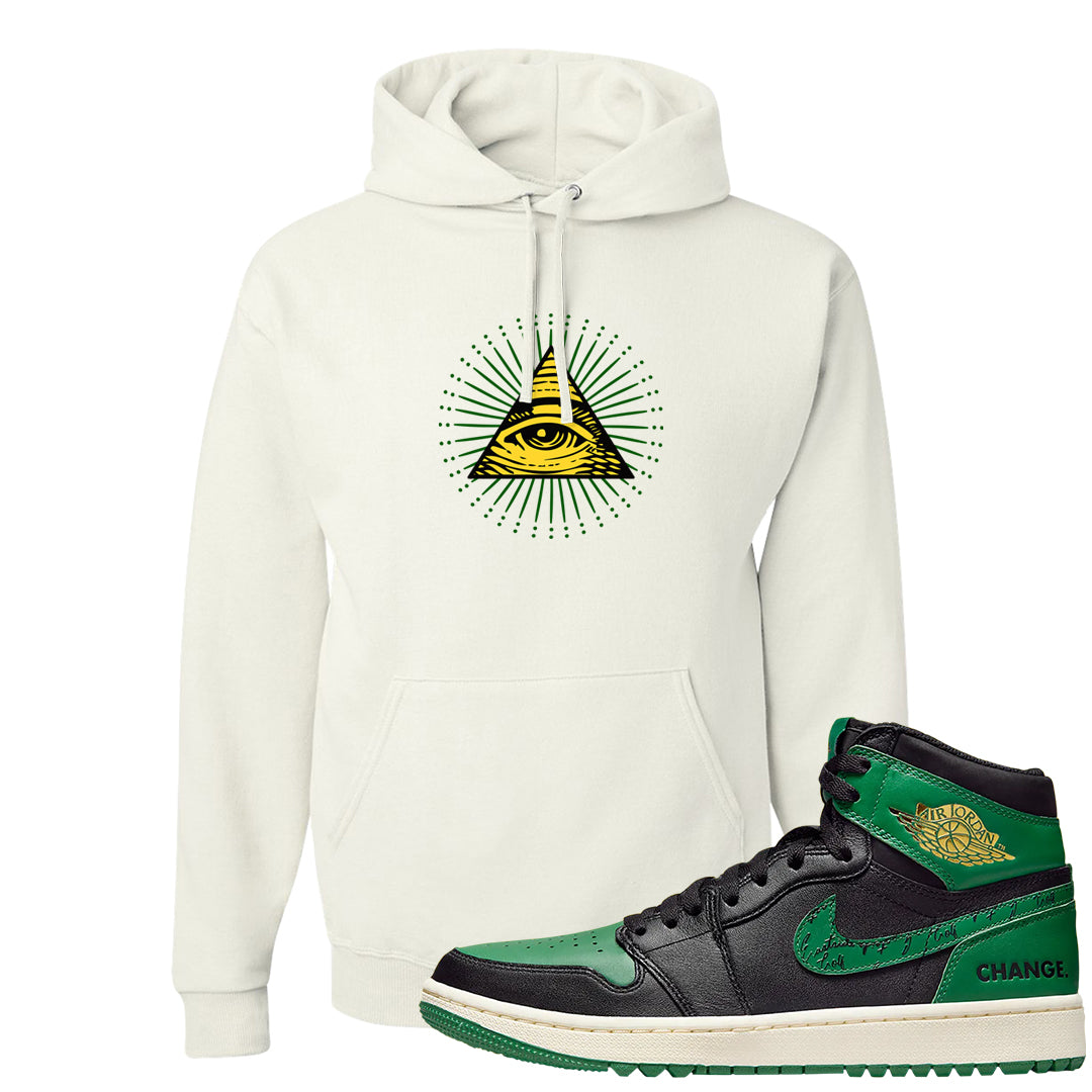 Golf Change 1s Hoodie | All Seeing Eye, White