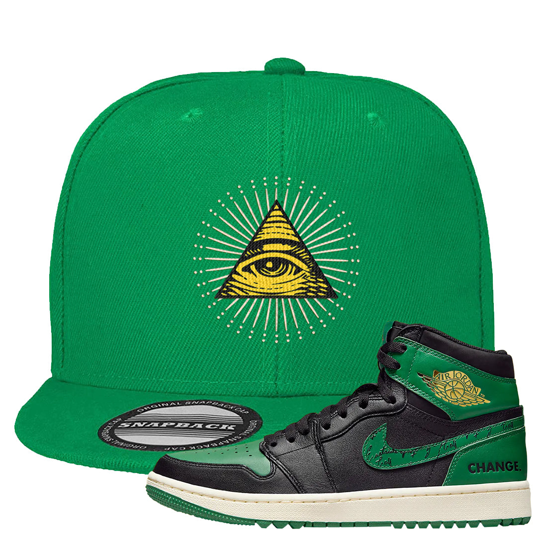 Golf Change 1s Snapback Hat | All Seeing Eye, Kelly