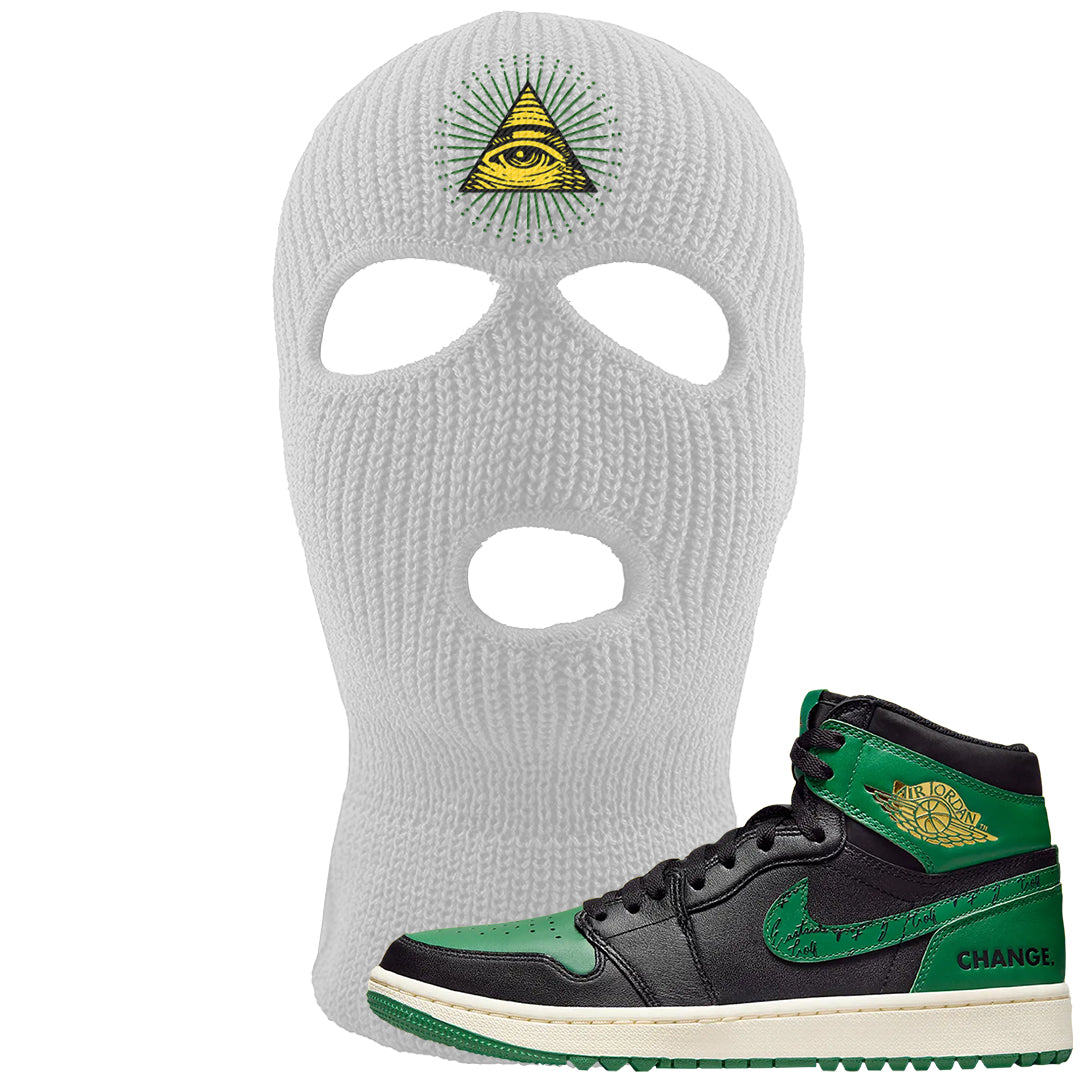 Golf Change 1s Ski Mask | All Seeing Eye, White