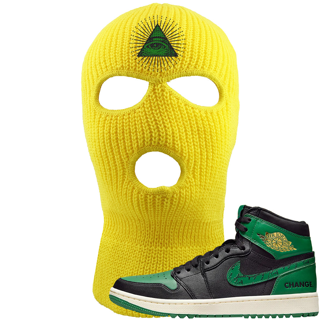 Golf Change 1s Ski Mask | All Seeing Eye, Yellow
