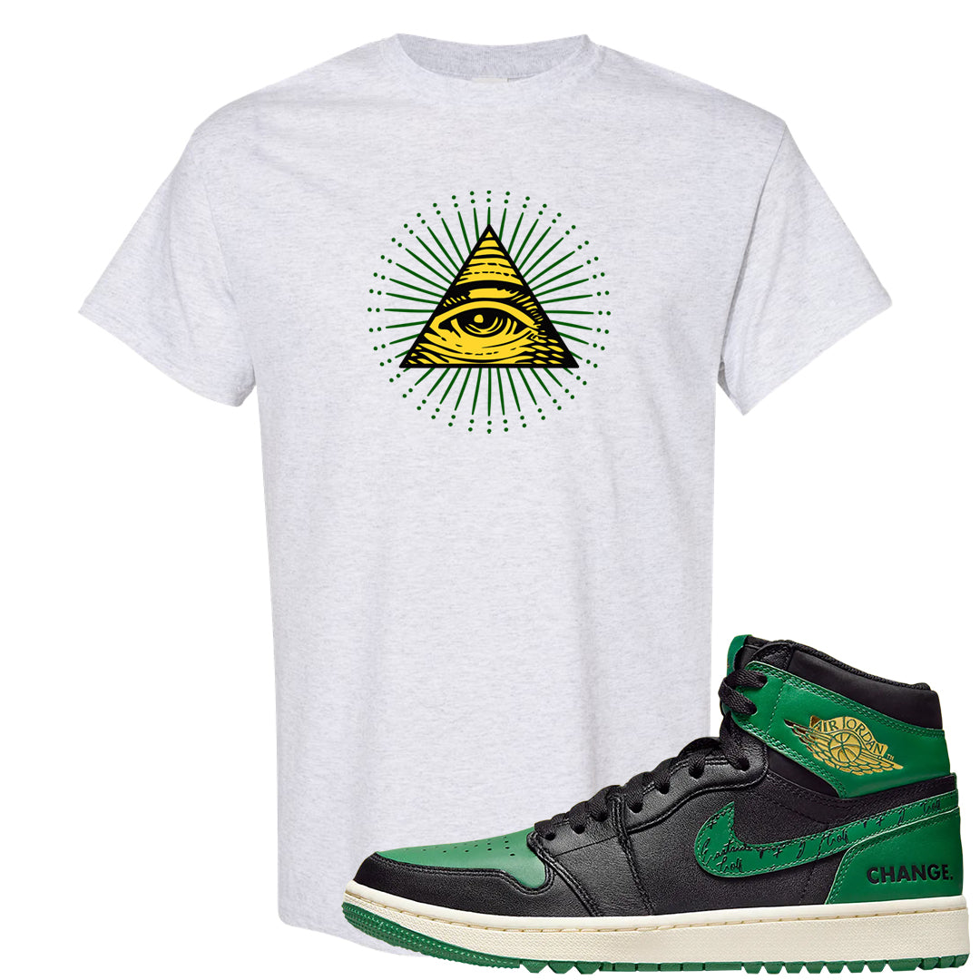 Golf Change 1s T Shirt | All Seeing Eye, Ash