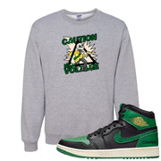 Golf Change 1s Crewneck Sweatshirt | Caution High Voltage, Ash