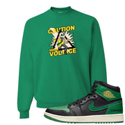 Golf Change 1s Crewneck Sweatshirt | Caution High Voltage, Kelly