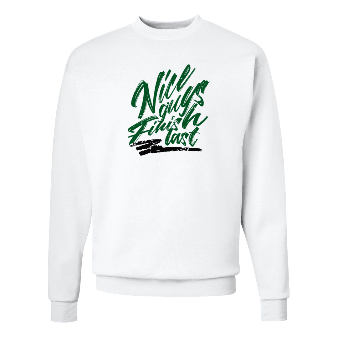 Golf Change 1s Crewneck Sweatshirt | Nice Guys Finish Last, White