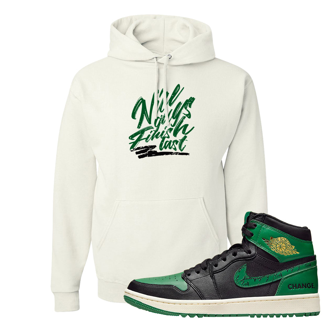 Golf Change 1s Hoodie | Nice Guys Finish Last, White