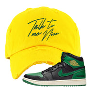 Golf Change 1s Distressed Dad Hat | Talk To Me Nice, Yellow