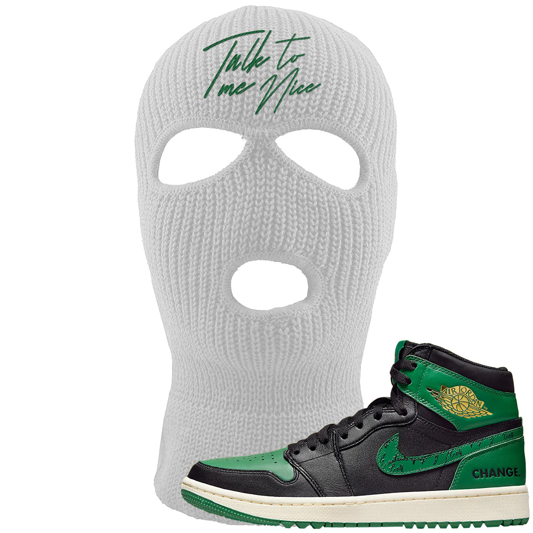 Golf Change 1s Ski Mask | Talk To Me Nice, White