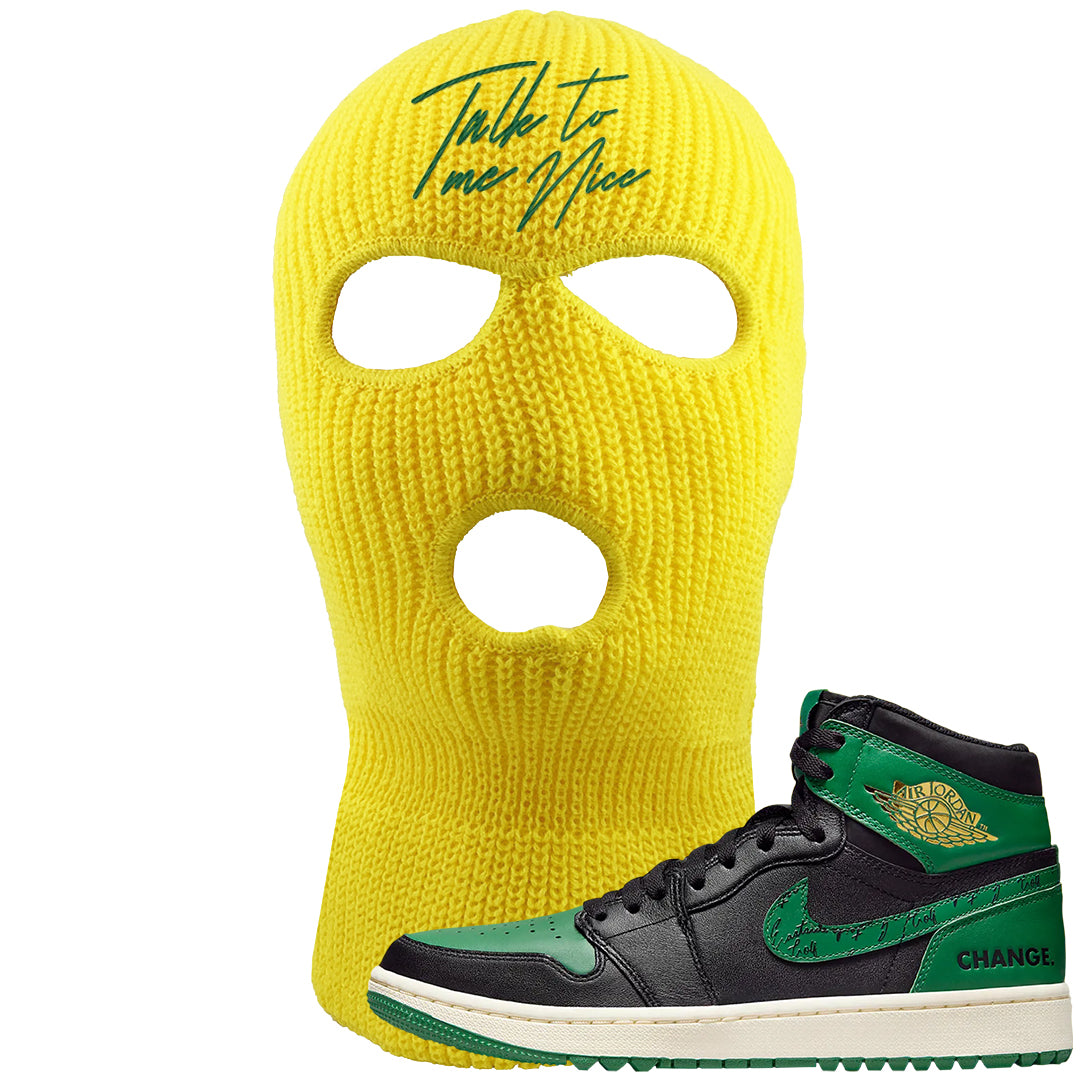 Golf Change 1s Ski Mask | Talk To Me Nice, Yellow