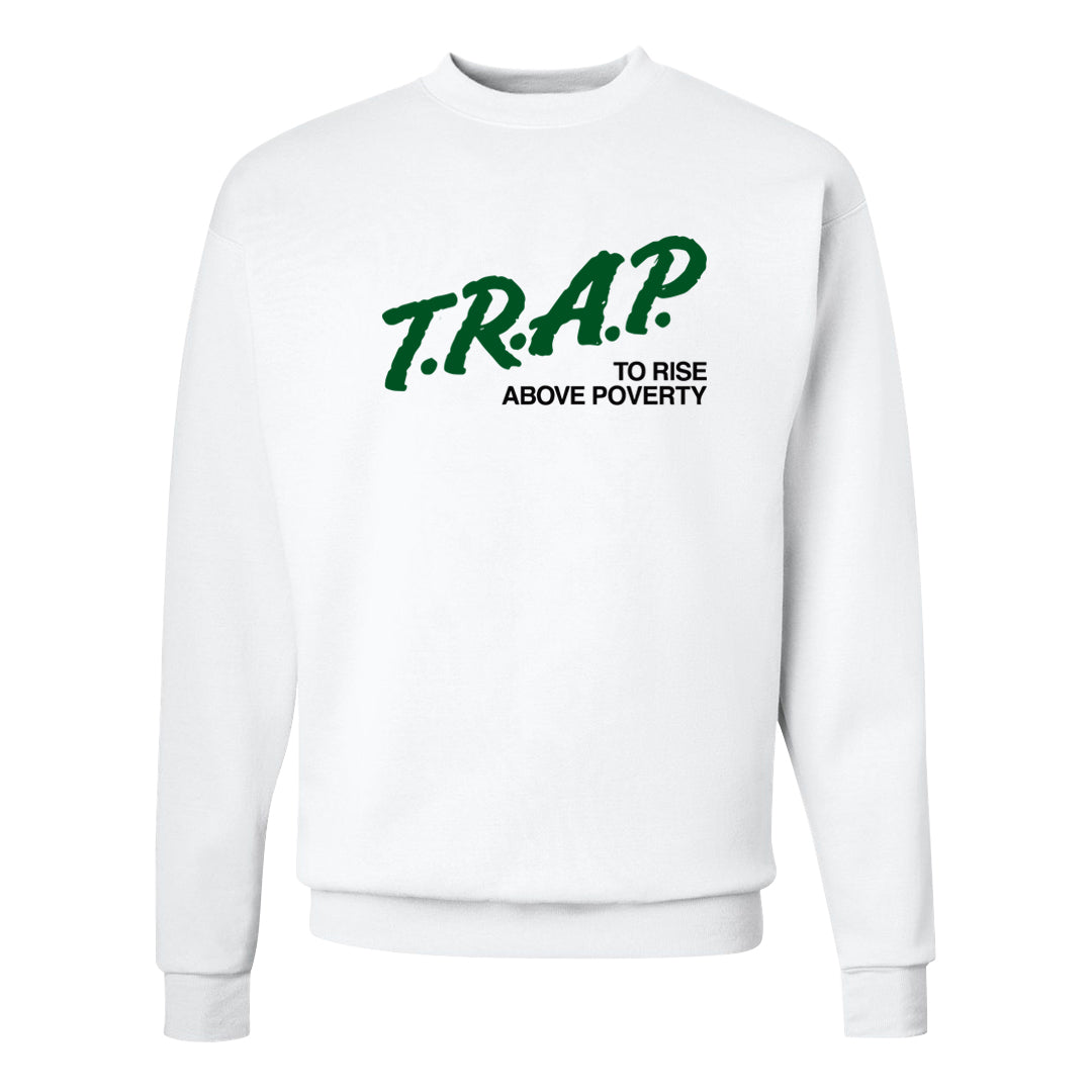 Golf Change 1s Crewneck Sweatshirt | Trap To Rise Above Poverty, White