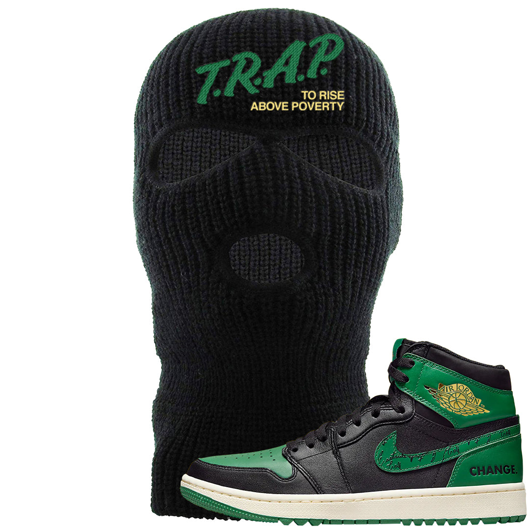 Golf Change 1s Ski Mask | Trap To Rise Above Poverty, Black