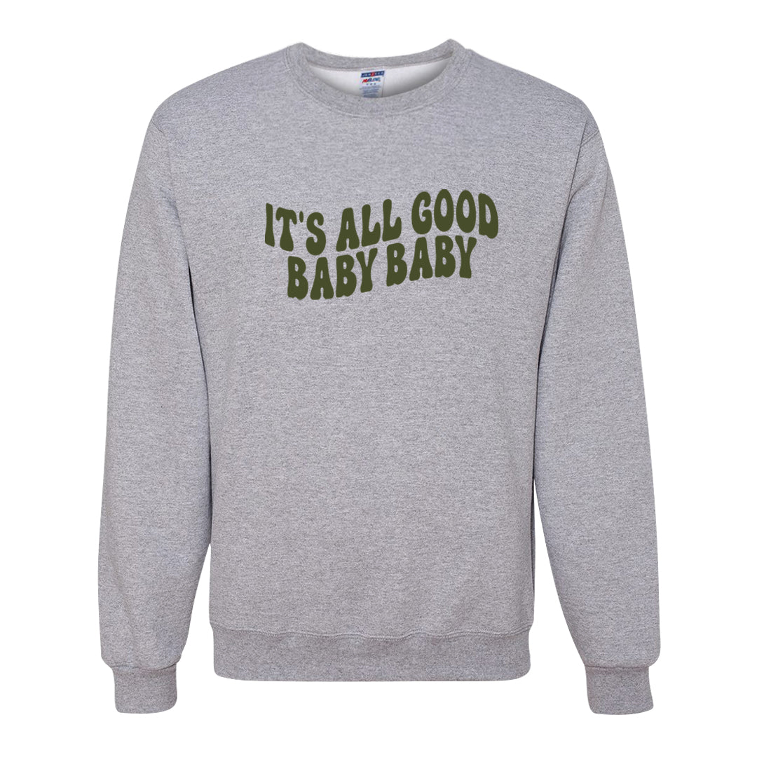 Element Black Olive High 1s Crewneck Sweatshirt | All Good Baby, Ash