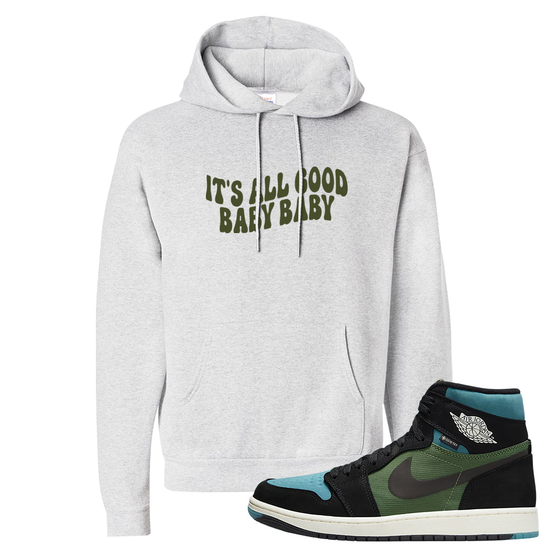 Element Black Olive High 1s Hoodie | All Good Baby, Ash