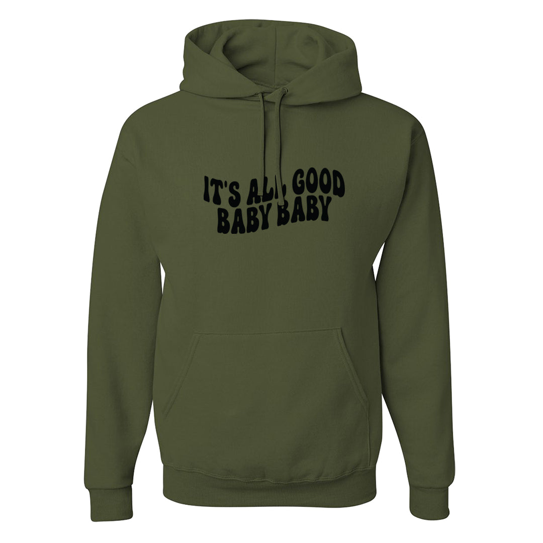 Element Black Olive High 1s Hoodie | All Good Baby, Military Green