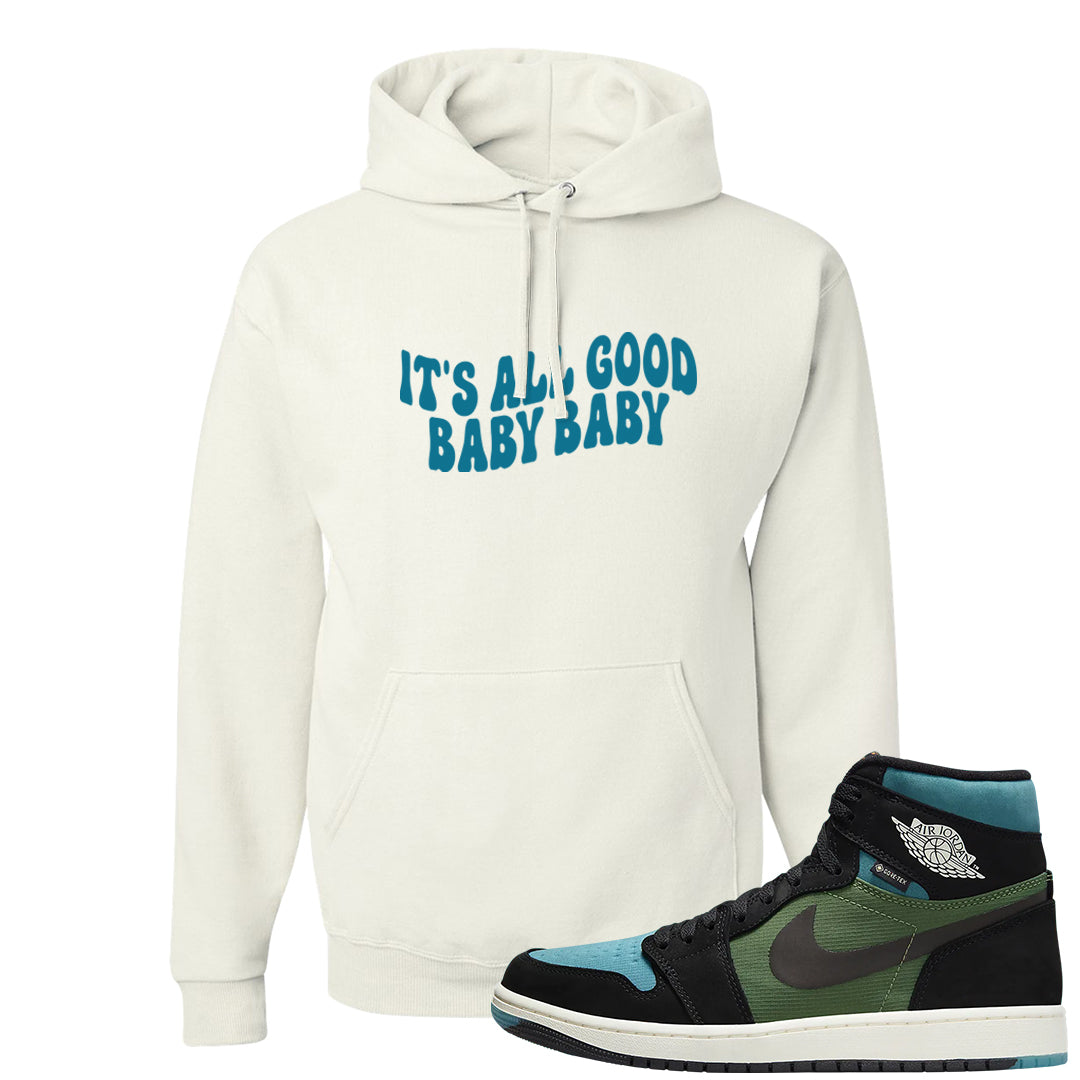 Element Black Olive High 1s Hoodie | All Good Baby, White