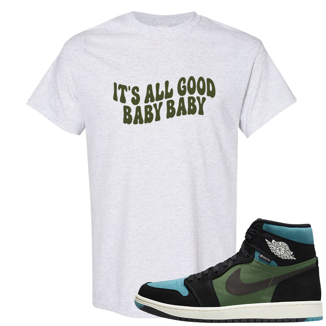 Element Black Olive High 1s T Shirt | All Good Baby, Ash