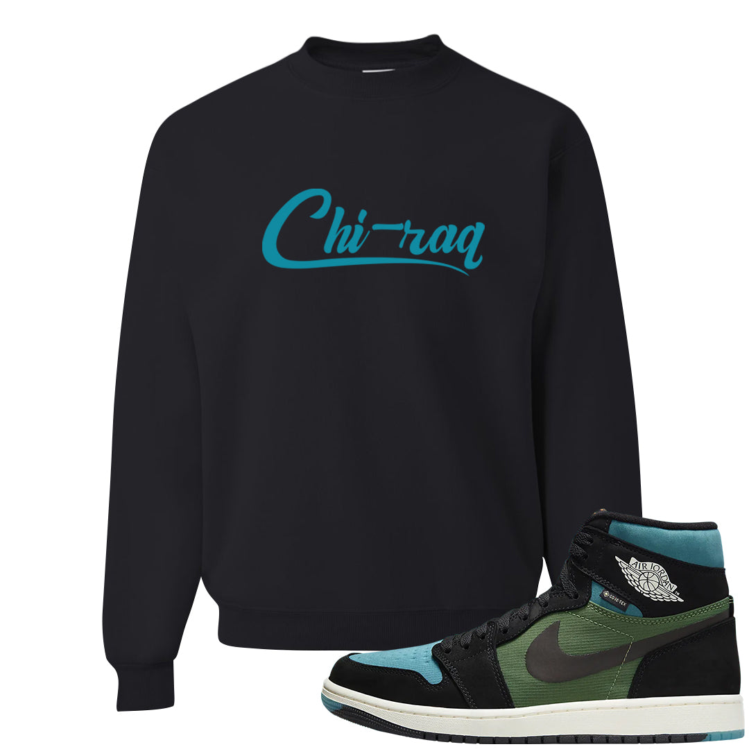 Element Black Olive High 1s Crewneck Sweatshirt | Chiraq, Black