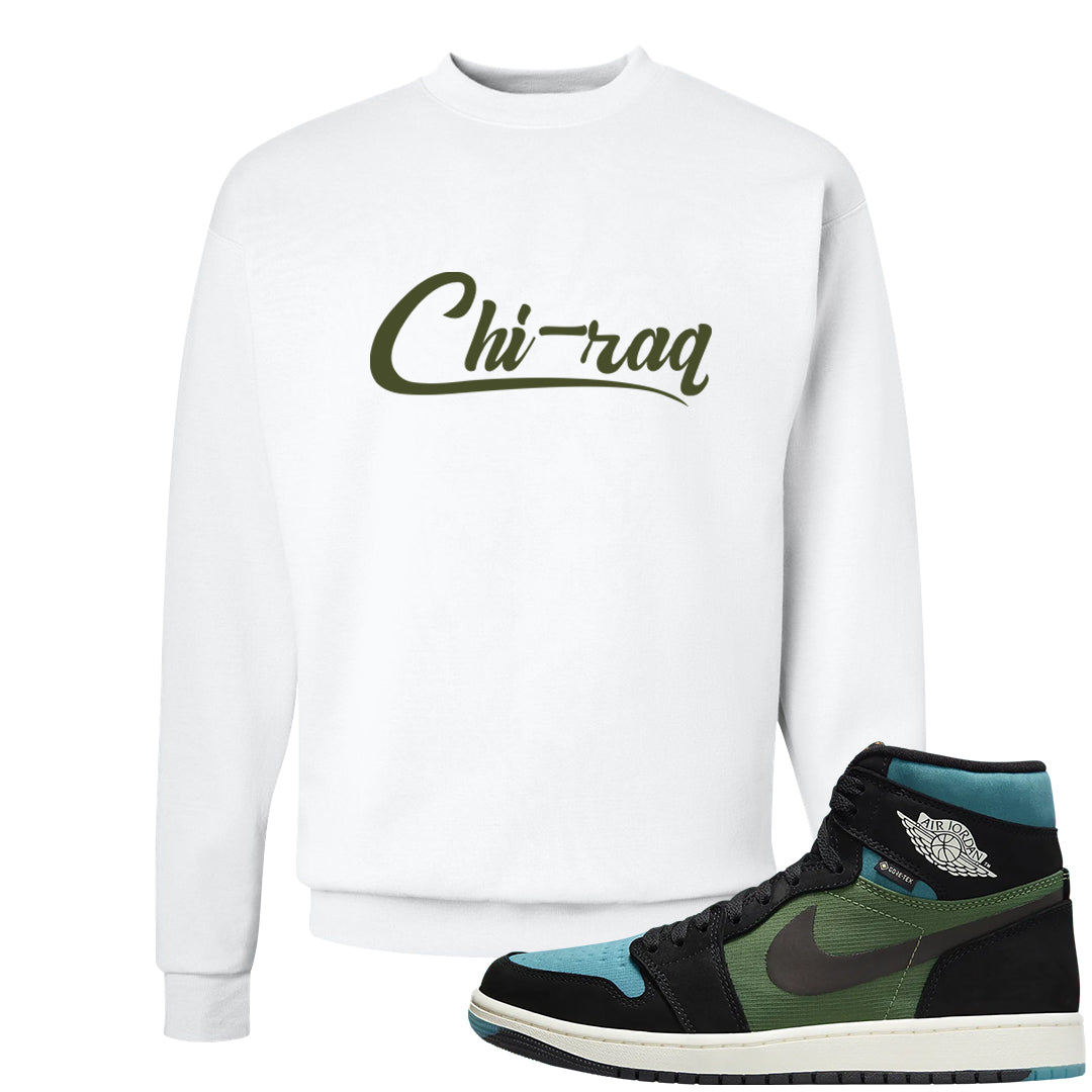 Element Black Olive High 1s Crewneck Sweatshirt | Chiraq, White