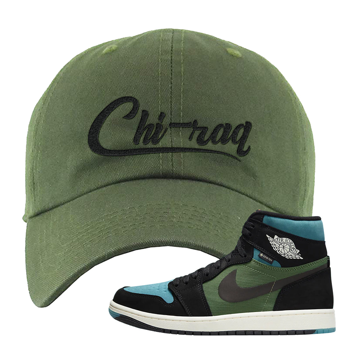 Element Black Olive High 1s Dad Hat | Chiraq, Olive