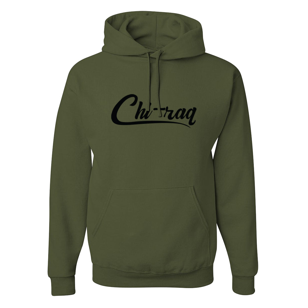 Element Black Olive High 1s Hoodie | Chiraq, Military Green