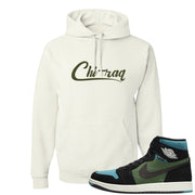 Element Black Olive High 1s Hoodie | Chiraq, White