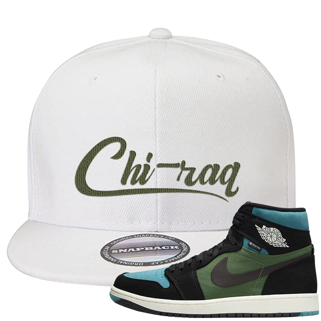 Element Black Olive High 1s Snapback Hat | Chiraq, White