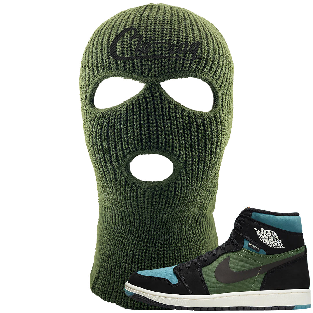 Element Black Olive High 1s Ski Mask | Chiraq, Olive