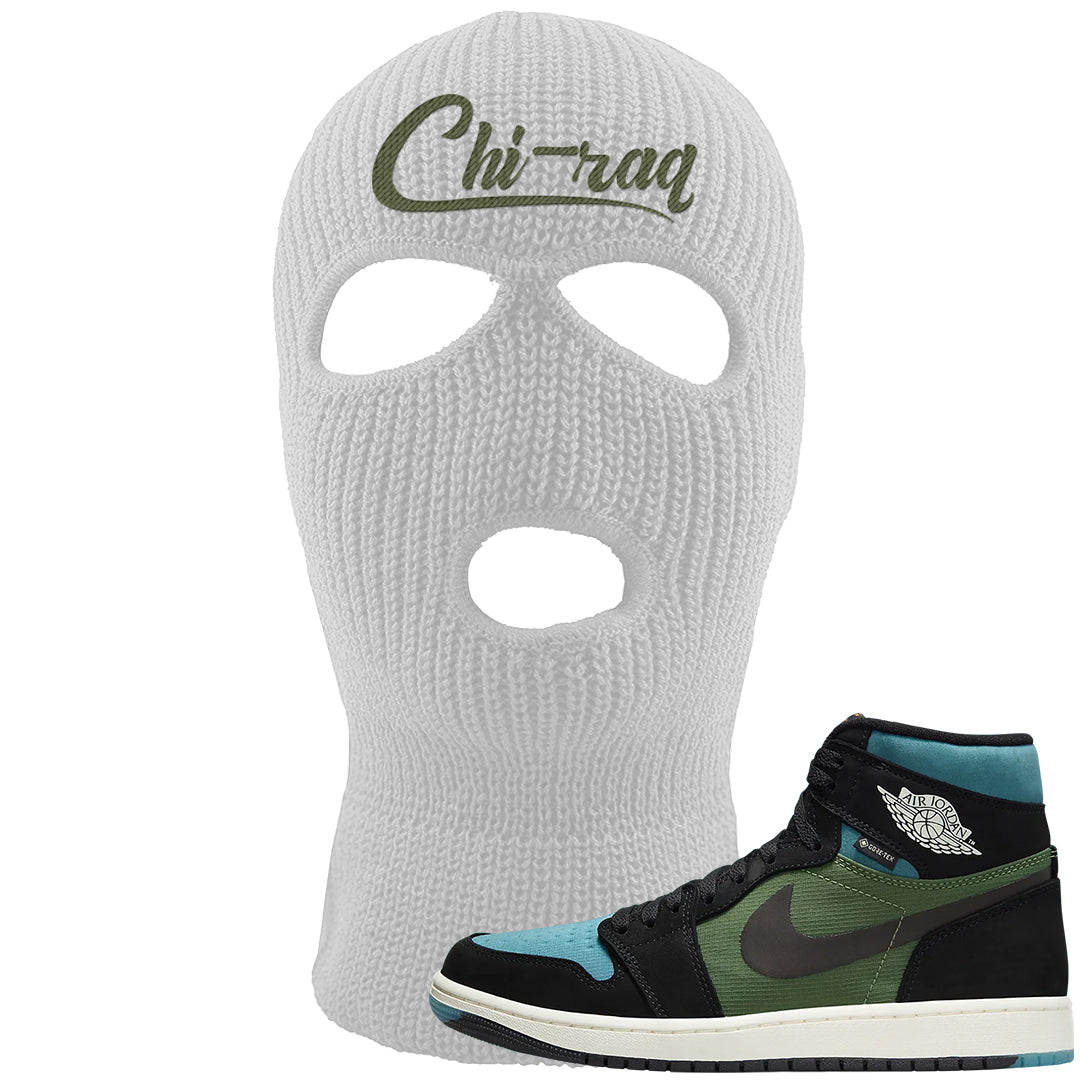 Element Black Olive High 1s Ski Mask | Chiraq, White