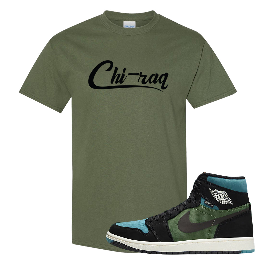 Element Black Olive High 1s T Shirt | Chiraq, Military Green