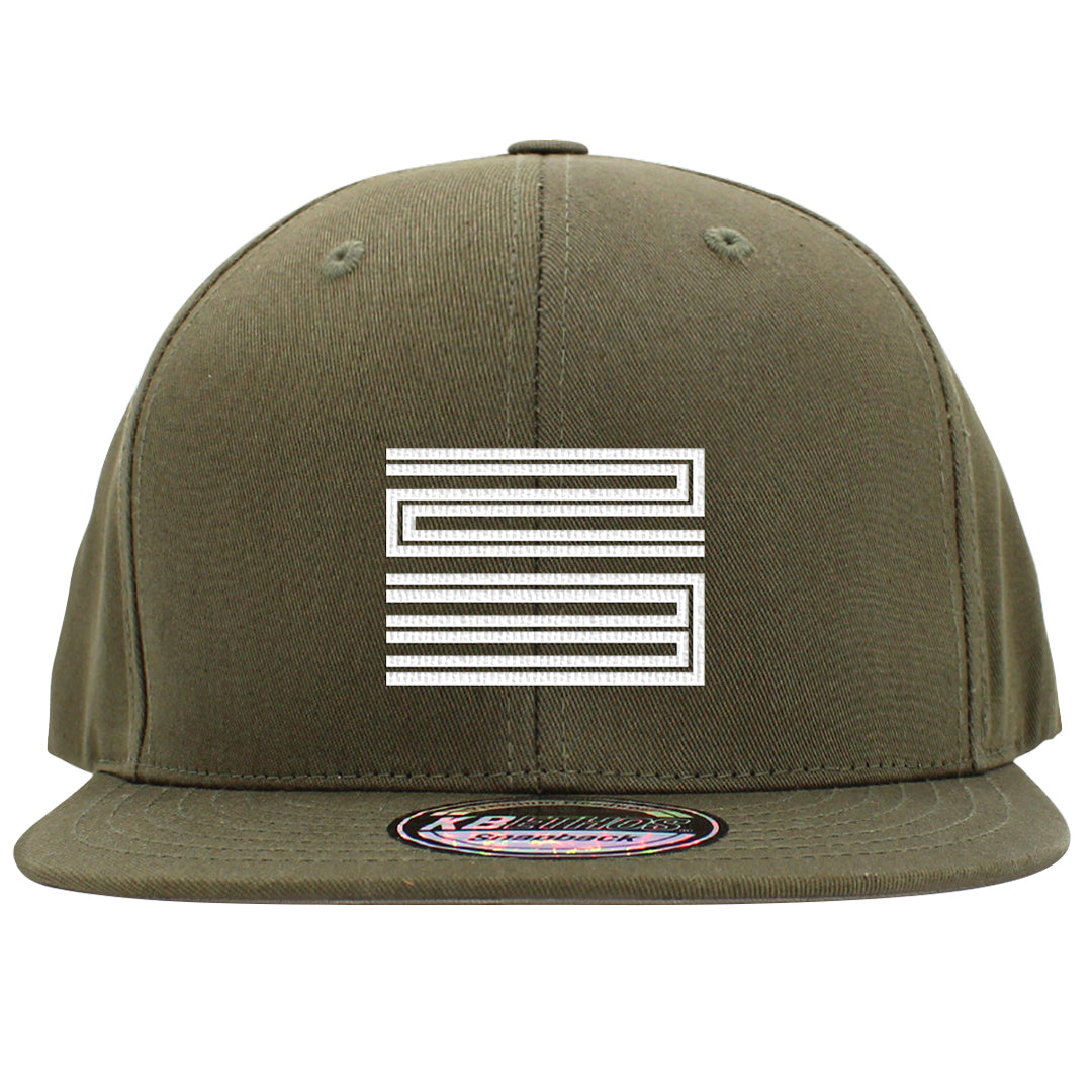 Element Black Olive High 1s Snapback Hat | Double Line 23, Olive
