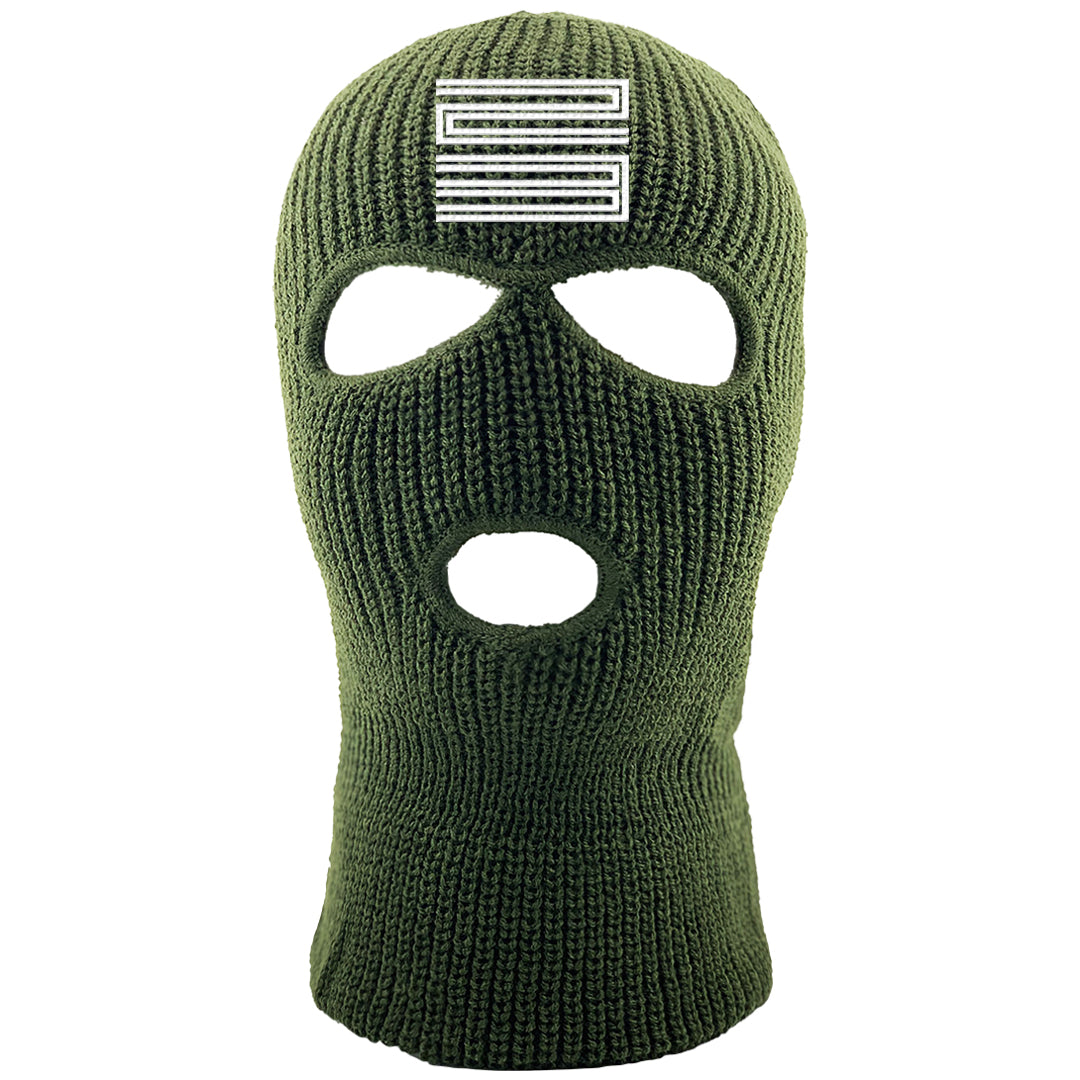 Element Black Olive High 1s Ski Mask | Double Line 23, Olive