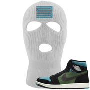 Element Black Olive High 1s Ski Mask | Double Line 23, White