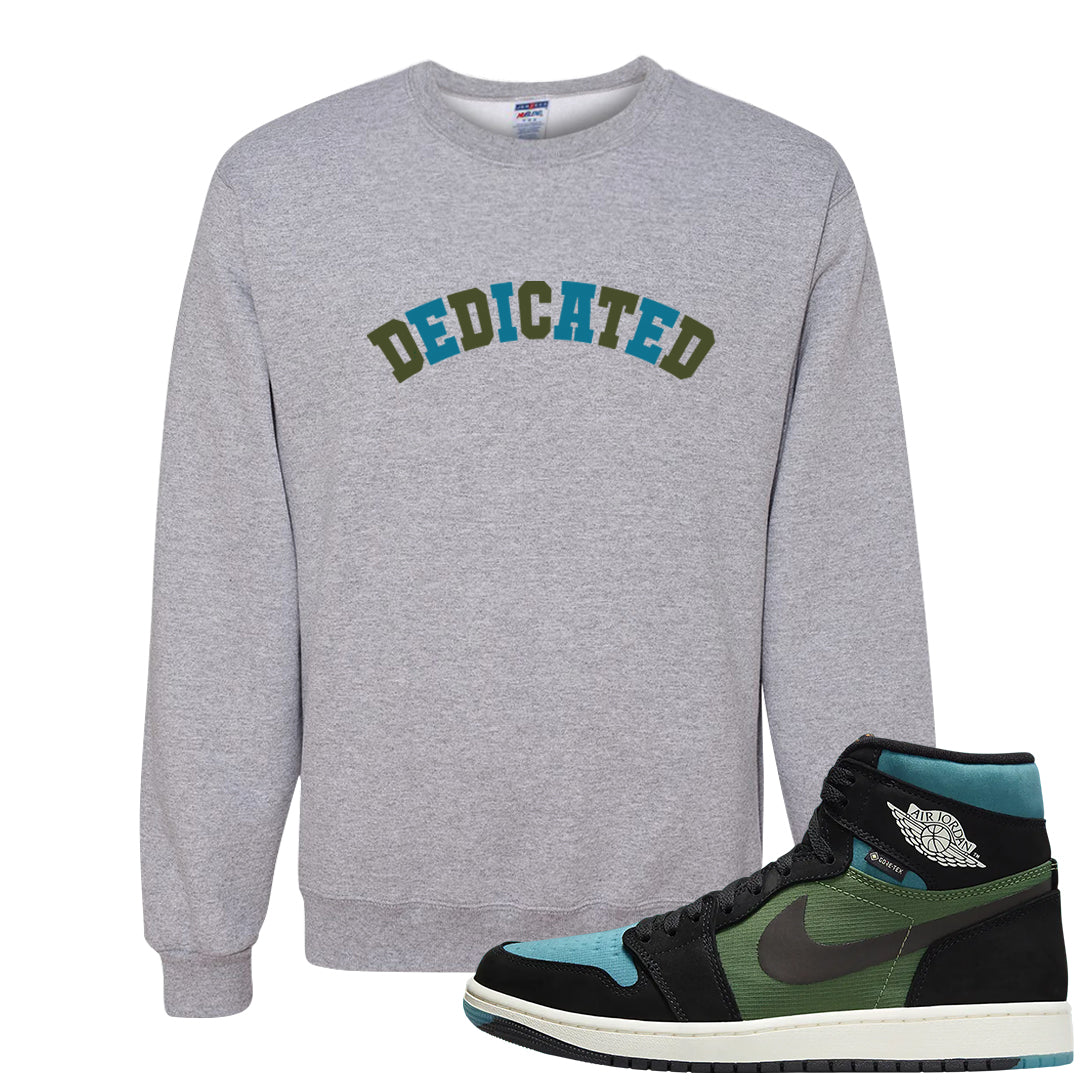 Element Black Olive High 1s Crewneck Sweatshirt | Dedicated, Ash