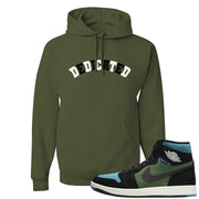 Element Black Olive High 1s Hoodie | Dedicated, Military Green