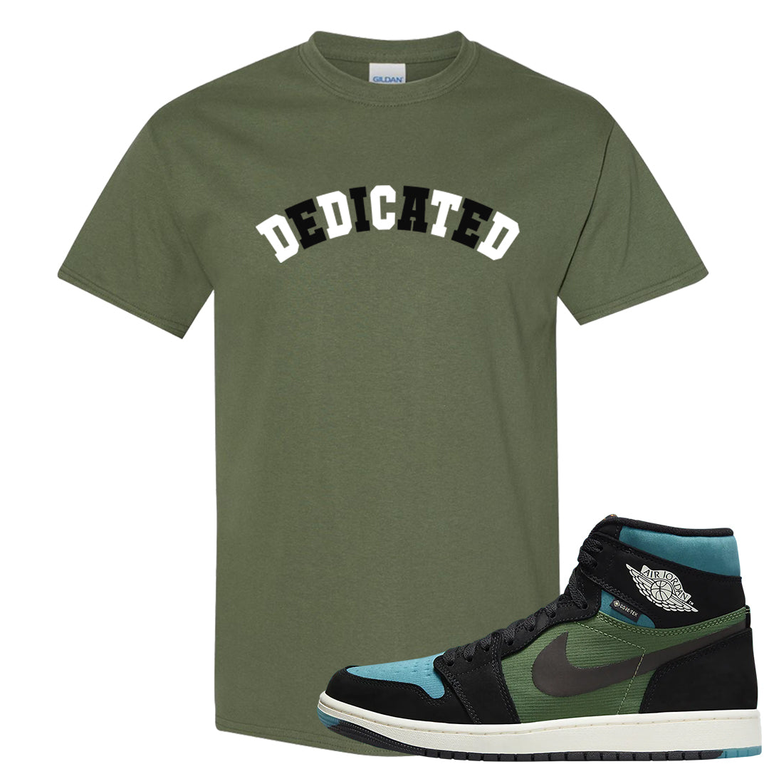 Element Black Olive High 1s T Shirt | Dedicated, Military Green