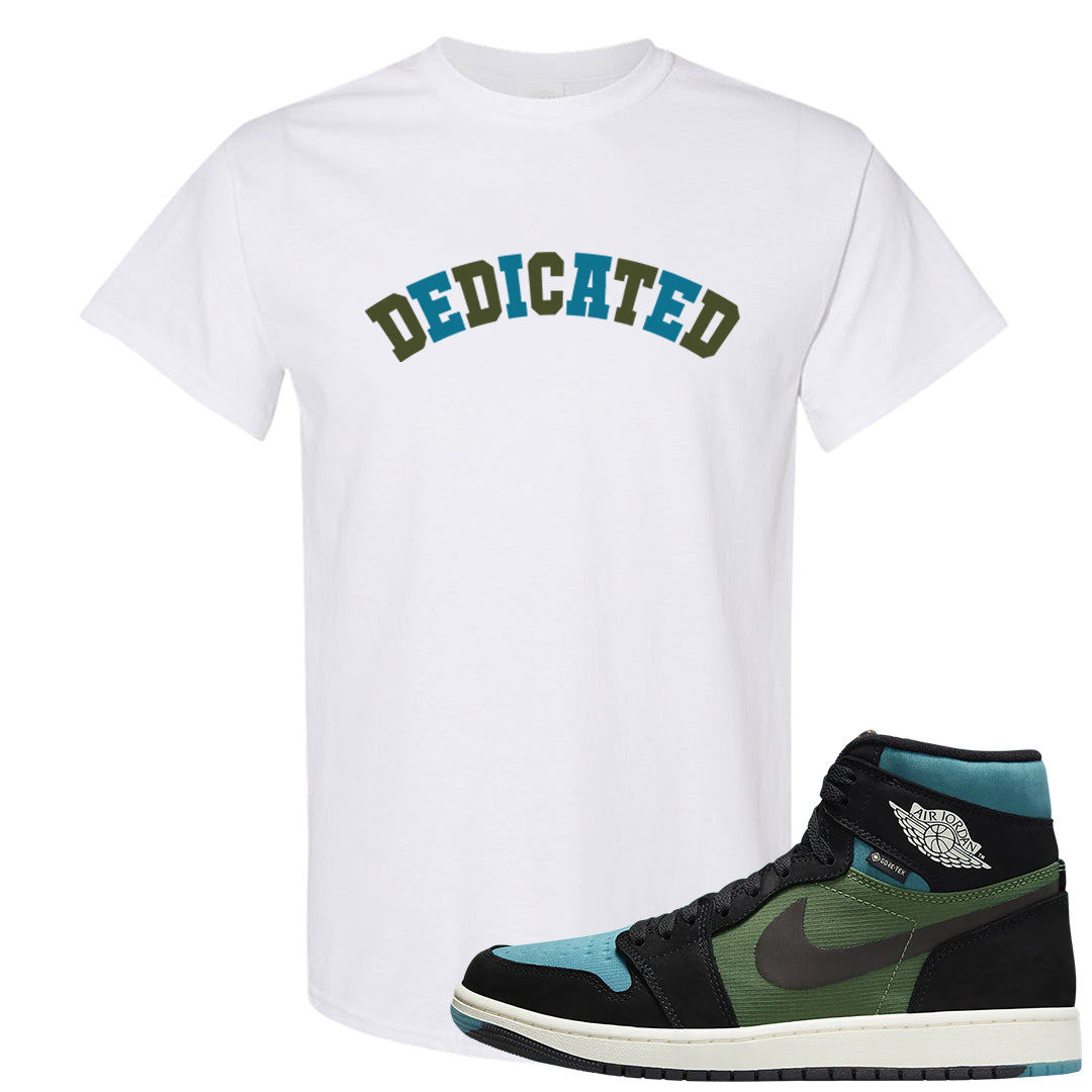 Element Black Olive High 1s T Shirt | Dedicated, White