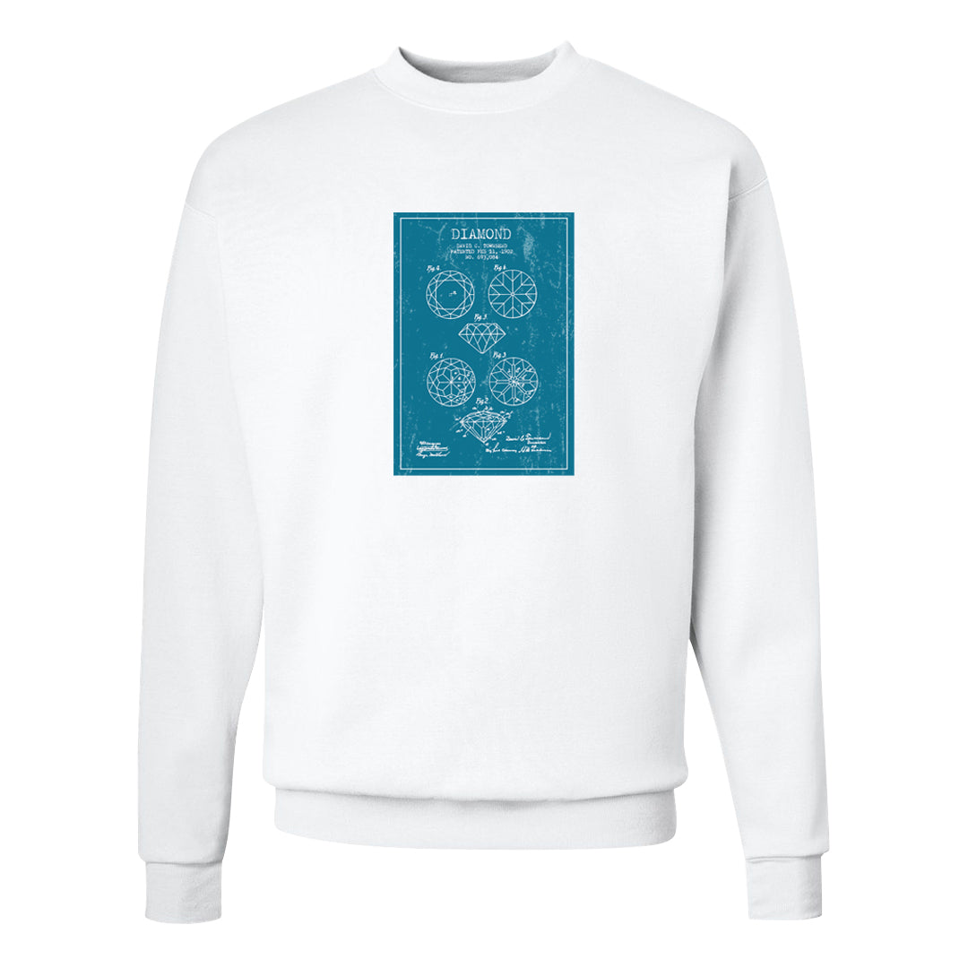 Element Black Olive High 1s Crewneck Sweatshirt | Diamond Patent Sketch, White