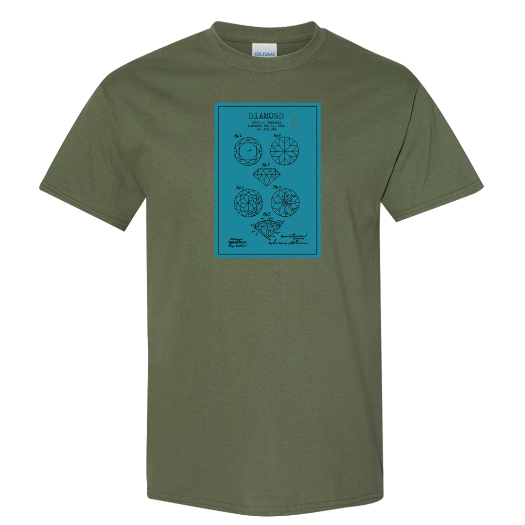 Element Black Olive High 1s T Shirt | Diamond Patent Sketch, Military Green