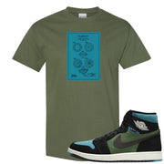 Element Black Olive High 1s T Shirt | Diamond Patent Sketch, Military Green