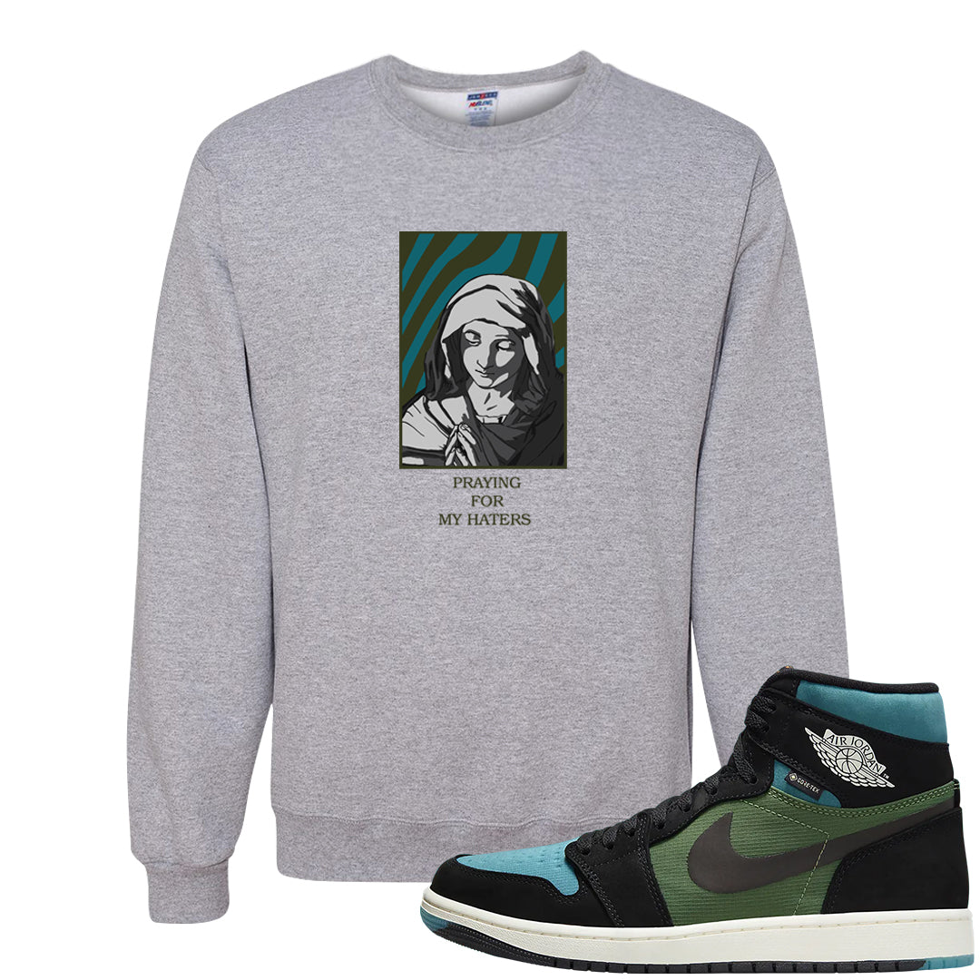 Element Black Olive High 1s Crewneck Sweatshirt | God Told Me, Ash