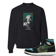 Element Black Olive High 1s Crewneck Sweatshirt | God Told Me, Black