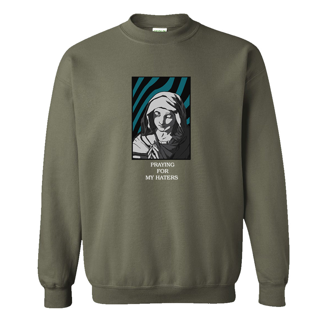 Element Black Olive High 1s Crewneck Sweatshirt | God Told Me, Military Green