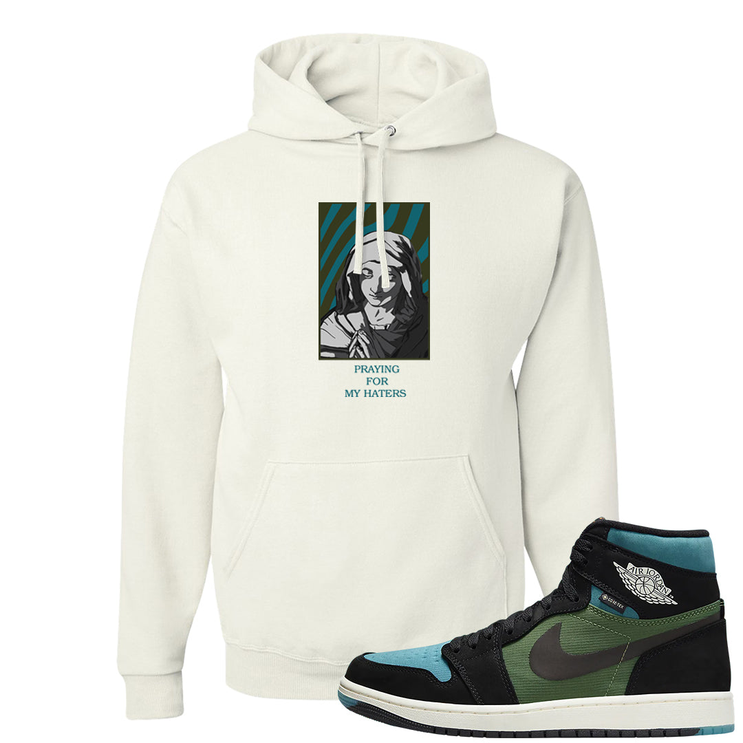 Element Black Olive High 1s Hoodie | God Told Me, White