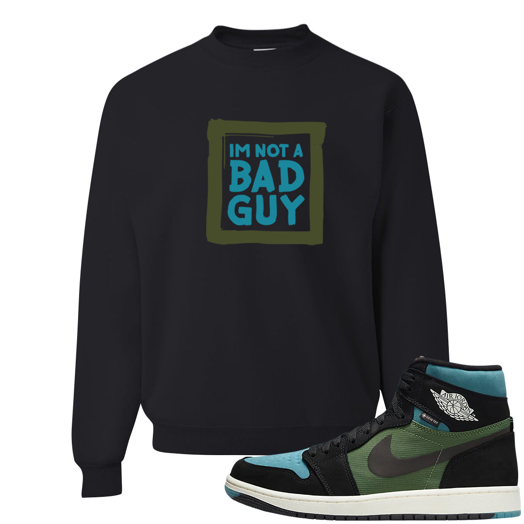 Element Black Olive High 1s Crewneck Sweatshirt | I'm Not A Bad Guy, Black