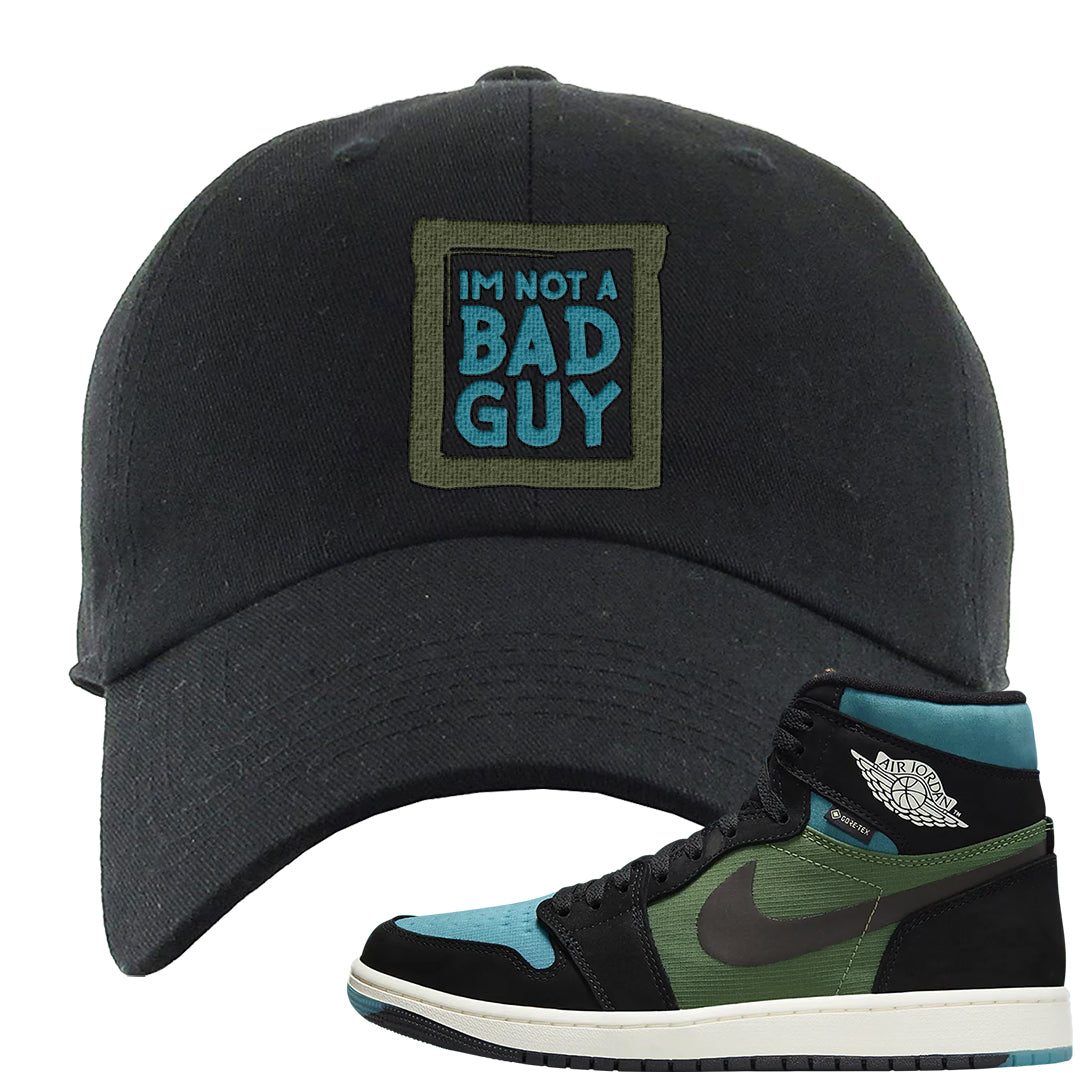 Element Black Olive High 1s Dad Hat | I'm Not A Bad Guy, Black