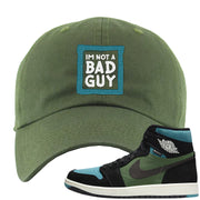 Element Black Olive High 1s Dad Hat | I'm Not A Bad Guy, Olive