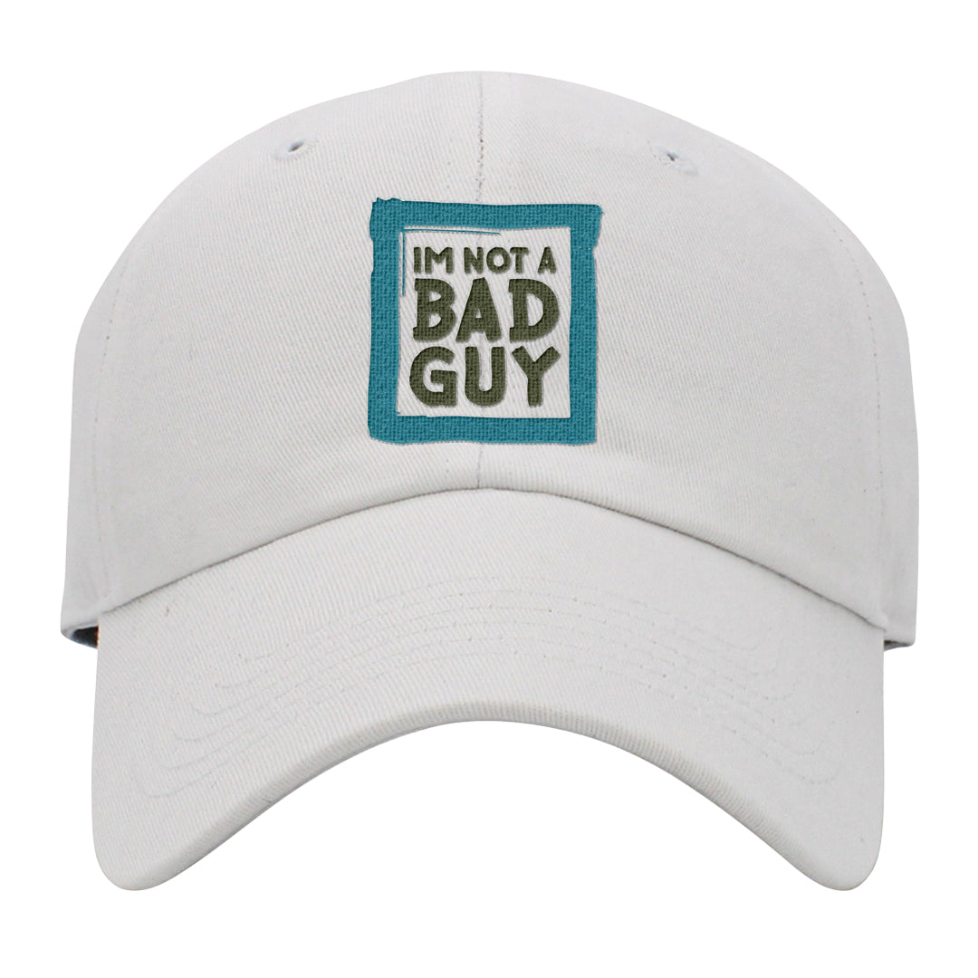 Element Black Olive High 1s Dad Hat | I'm Not A Bad Guy, White
