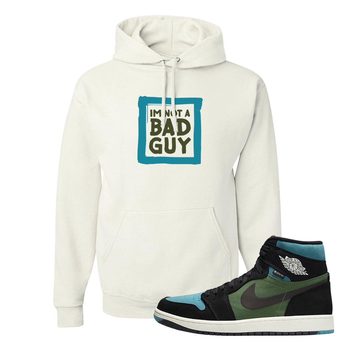 Element Black Olive High 1s Hoodie | I'm Not A Bad Guy, White